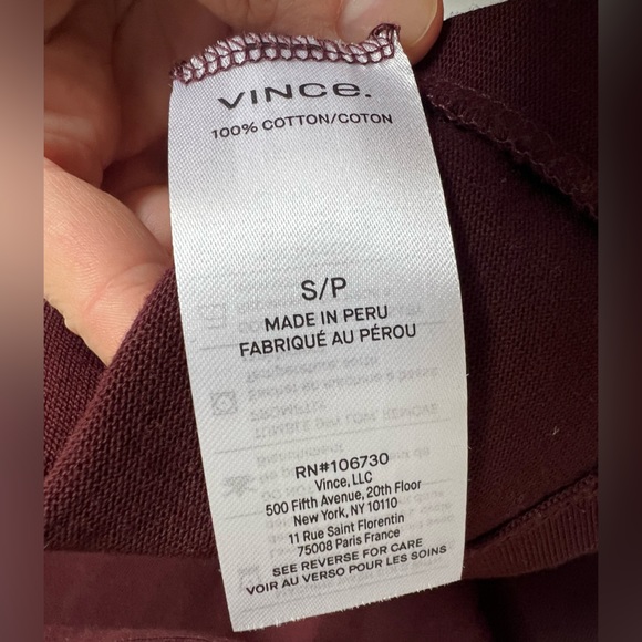 NWT Vince Tie Waist Short Sleeve Cotton Dress Size Small - Picture 11 of 12